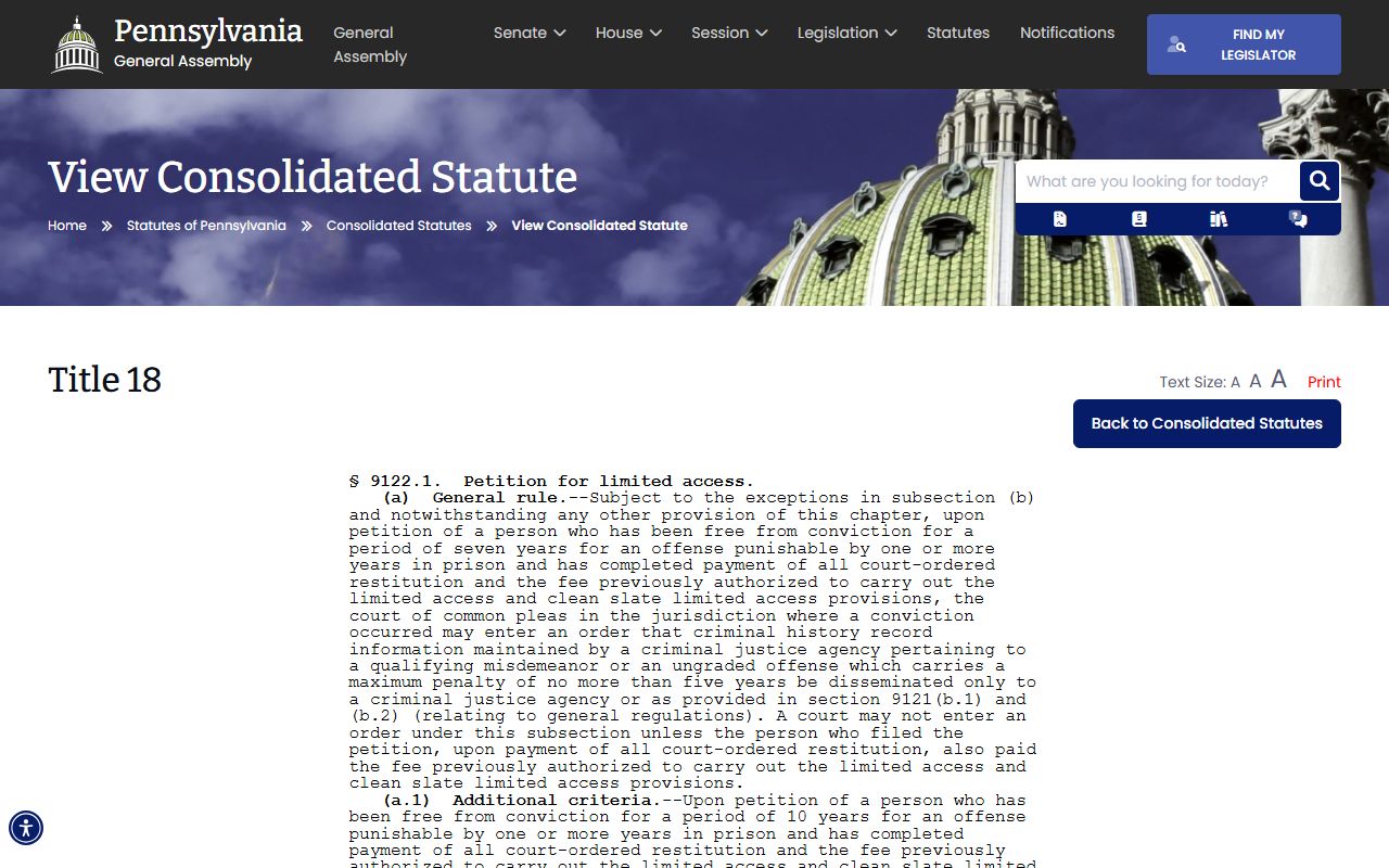 Luzerne County Prothonotary limited access statute reference for split clerk routing