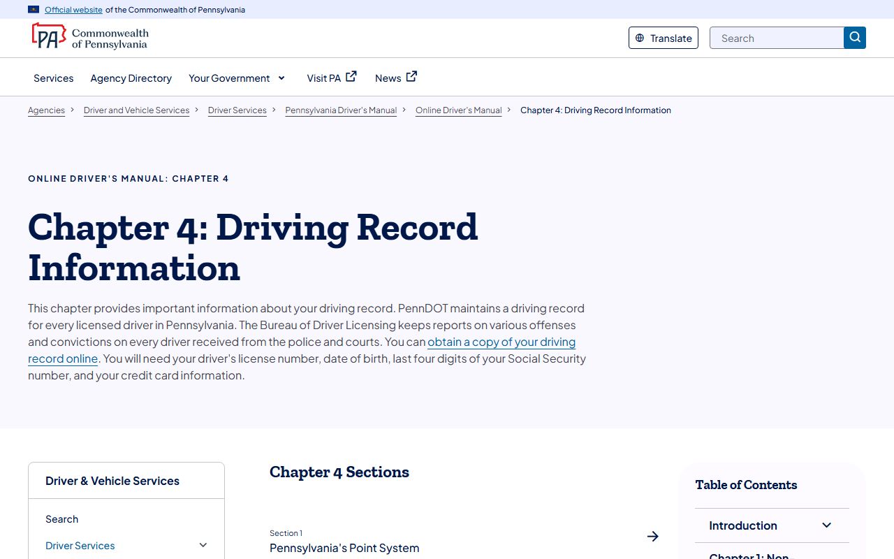 Luzerne County traffic court records PennDOT driver record guidance